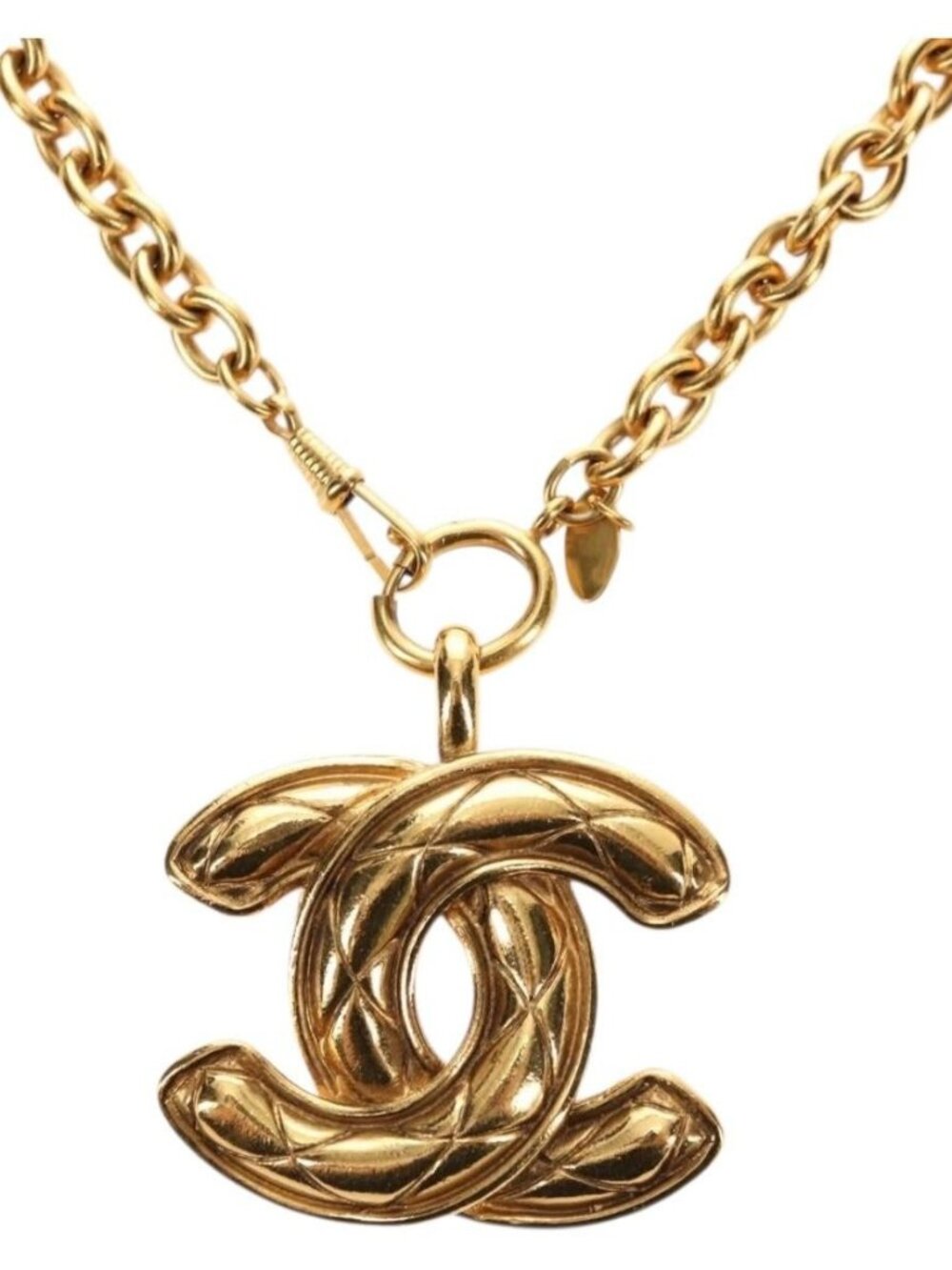 CHANEL CC Necklace metal Gold Tone CC Auth am11747SAM